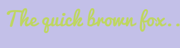 Image with Font Color BED661 and Background Color C3C0E8